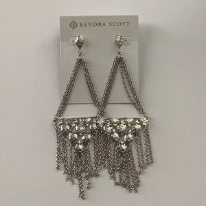 Kendra Scott Mandy retro earrings silver